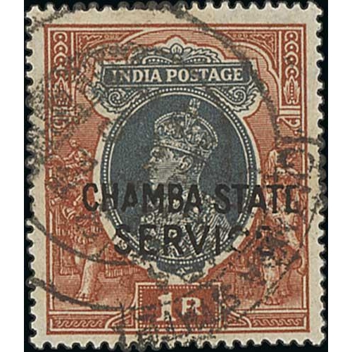 1112 - Convention States. Mint and used collection in an album including Chamba with 1900 3p grey overprint... 