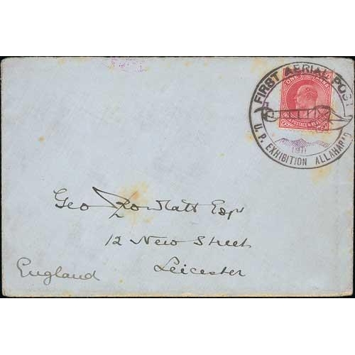 1118 - 1911 (Feb 18) Allahabad First Aerial Post, cover to England franked KEVII 1a cancelled by the specia... 