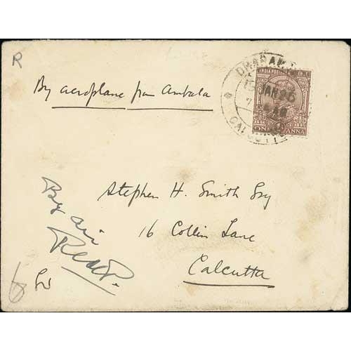 1125 - 1925 (Jan 15) Risalpur to Calcutta R.A.F Demonstration Flight, cover flown from Ambala to Dharamtall... 