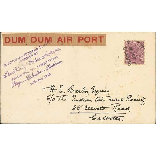 1192 - 1933 (July 21) Australia to England flight by James Wood in 