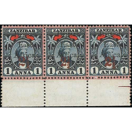 1222 - 1897 2½ on 1a Surcharges, special U.P.U printing with full stop after 