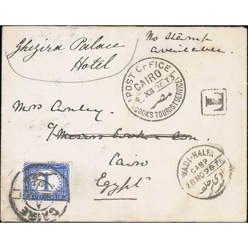 1435 - 1896 Campaign. 1896 (Nov 28) Stampless cover endorsed 