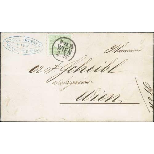 864 - 1850-64 Austrian Empire issues, the used collection in an album with varieties and covers, including... 