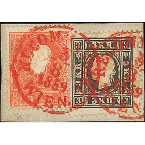 864 - 1850-64 Austrian Empire issues, the used collection in an album with varieties and covers, including... 