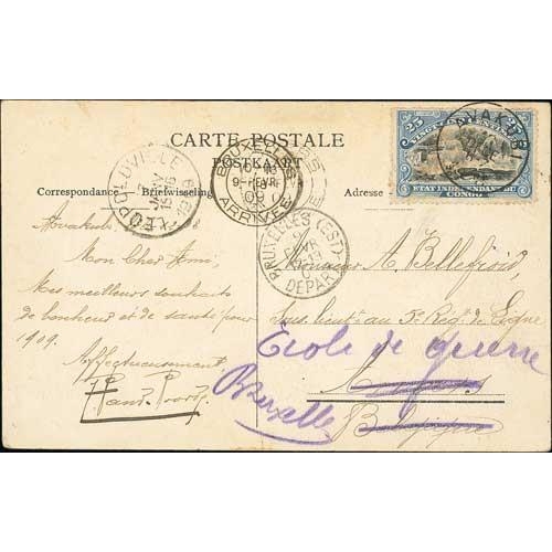 936 - 1895-1909 Covers and cards, the study of cancellations and postal rates during the Mols issue period... 