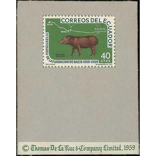 987 - 1960 Fourth Centenary of Baeza, stamp size handpainted essays in the adopted designs, featuring a Gi... 