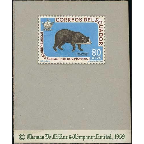 987 - 1960 Fourth Centenary of Baeza, stamp size handpainted essays in the adopted designs, featuring a Gi... 