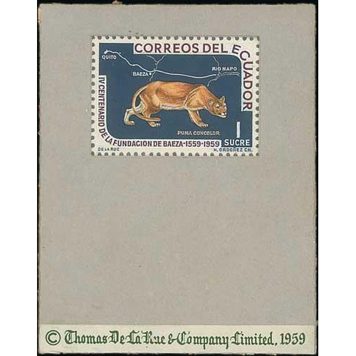 987 - 1960 Fourth Centenary of Baeza, stamp size handpainted essays in the adopted designs, featuring a Gi... 