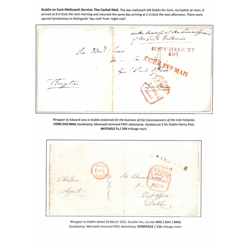 1205 - Explanatory Handstamps / Frees. 1824-39 Entire letter, entires (3) and an envelope all with Free dat... 