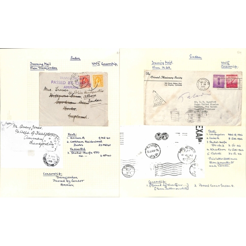 1458 - WW2 - Censorship. 1939-45 Covers from Sudan (36), or to Sudan (13), all censored, also six airgraphs... 