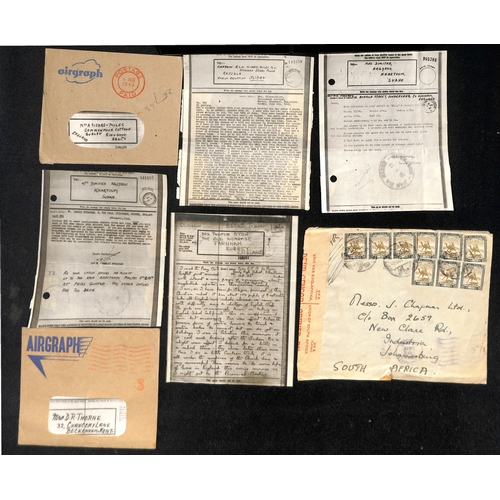 1458 - WW2 - Censorship. 1939-45 Covers from Sudan (36), or to Sudan (13), all censored, also six airgraphs... 