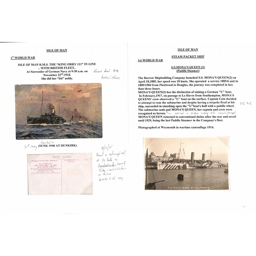 707 - G.B Naval Mail - Isle of Man Steam Packet Co. 1915 Covers from I.O.M S.P. Co steamers commissioned a... 