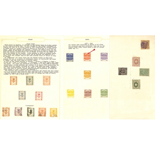 814 - Forgeries. Various early forgeries or bogus issues on pages, including Shanghai L.P.O (13), Samoa Ex... 