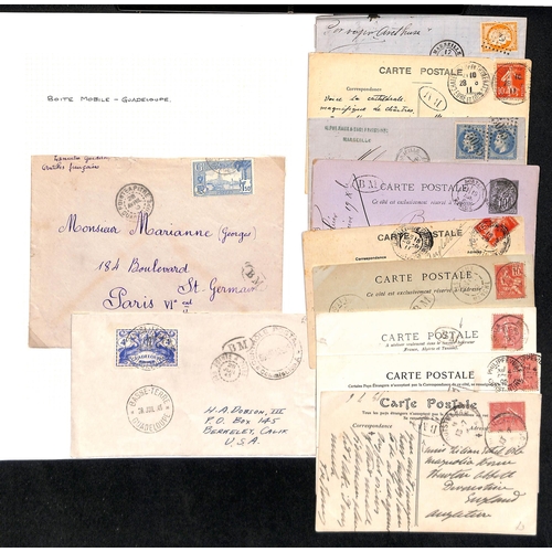 1005 - Boite Mobile Mail. 1867-1905 Entire letters, covers and cards including 1896 stampless Indo-China co... 