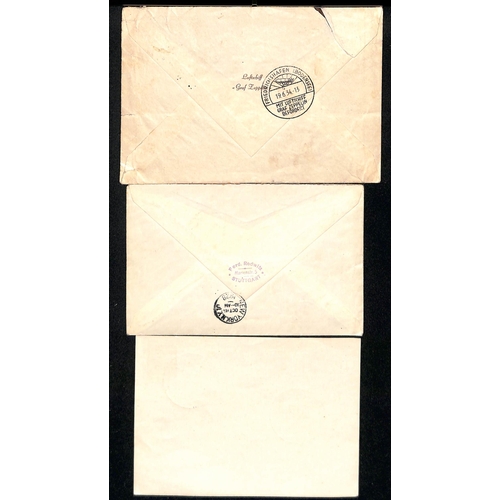 1020 - Zeppelins. 1928 (Oct 7) Cover from Friedrichshafen to USA bearing 1928 Air 4m with oval 