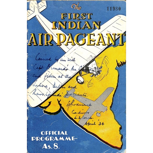 1193 - 1934 (Jan - Apr) Indian Air Pageants, official 28 page programme for 