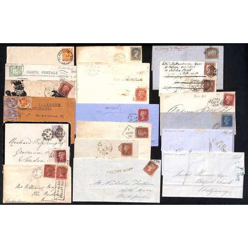 1207 - 1836-1921 Covers and cards including 1836 free cover with superb 