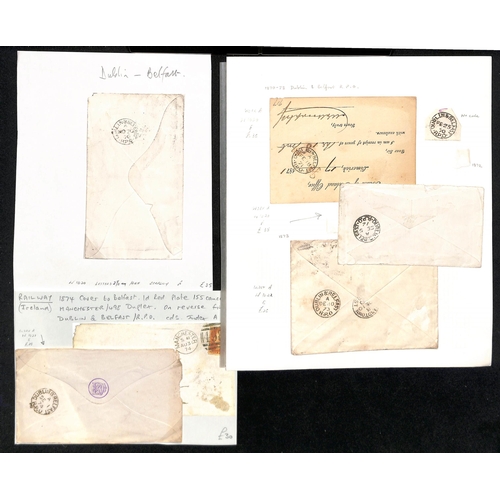 1209 - Dublin & Belfast T.P.O. 1868-1918 Covers and cards with various T.P.O or R.P.O datestamps cancelling... 