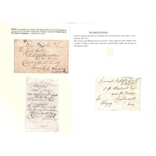 125 - 1741-1835 Entire letters (6) and fronts (2) including 1741 letter from Samuel Squire at St. Johns (C... 