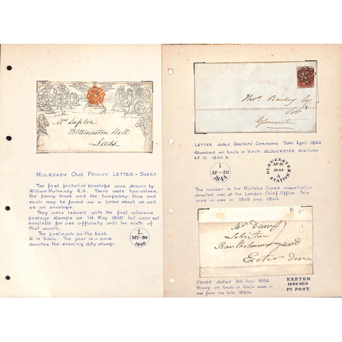 128 - 1786-1865 Entire letters, entires and covers including 1840 (May 30) 1d Mulready lettersheet stereo ... 