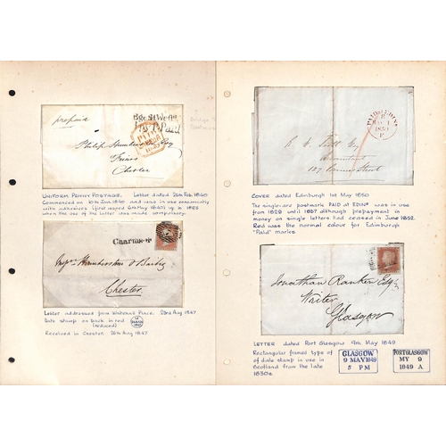 128 - 1786-1865 Entire letters, entires and covers including 1840 (May 30) 1d Mulready lettersheet stereo ... 