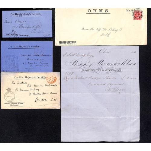 129 - 1807-1911 Entire letters, covers, etc., including 1807 letter with embossed borders and yellow edges... 