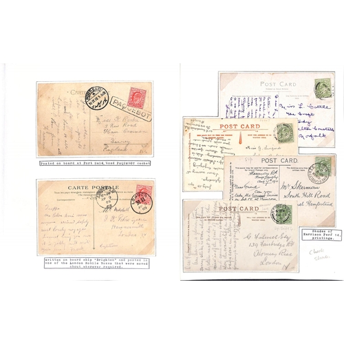 135 - 1902-11 Covers and cards bearing KEVII stamps including scarce 1½d rate registered Notice of Ob... 