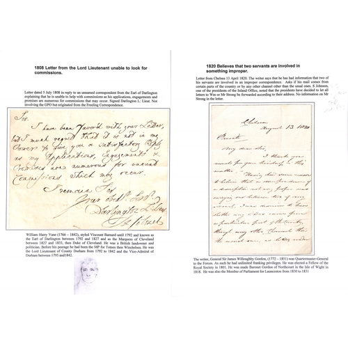 136 - Francis Freeling. 1807-35 Letters sent to Freeling, with requests that incorrectly delivered letters... 