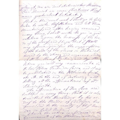 1429 - 1881 (May 5) Six page letter written and signed by Mons. Daniel Comboni, Bishop and Apostolical Vica... 