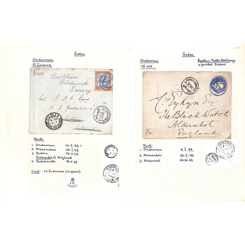 1439 - 1898-1905 Covers, military correspondences including 1898 cover from Atbara, 1899 covers from Omdurm... 