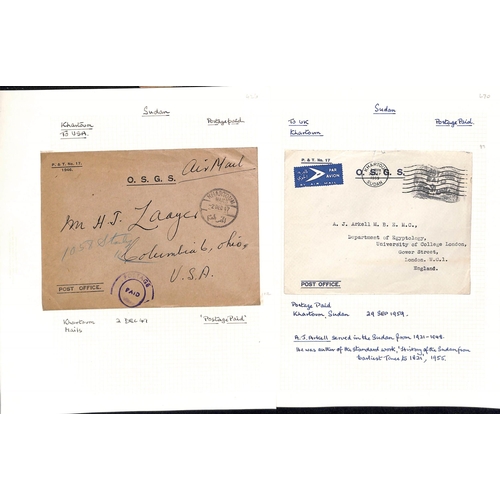 1453 - Official Mail. c.1916-2000 Stampless Official covers, various Postage Paid handstamps including WW1 ... 