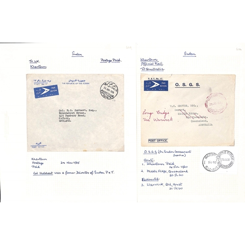 1453 - Official Mail. c.1916-2000 Stampless Official covers, various Postage Paid handstamps including WW1 ... 