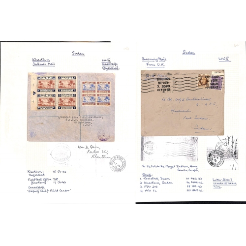 1456 - WW2 - Forces Mail. 1939-45 Covers with civil P.O cancels but forces censor cachets (8, one with Orde... 