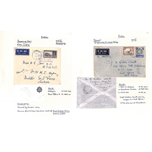 1456 - WW2 - Forces Mail. 1939-45 Covers with civil P.O cancels but forces censor cachets (8, one with Orde... 