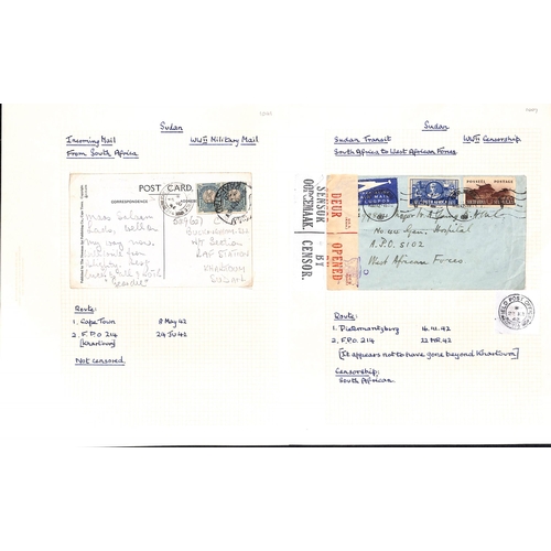 1456 - WW2 - Forces Mail. 1939-45 Covers with civil P.O cancels but forces censor cachets (8, one with Orde... 