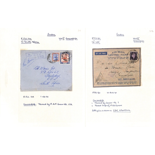 1456 - WW2 - Forces Mail. 1939-45 Covers with civil P.O cancels but forces censor cachets (8, one with Orde... 