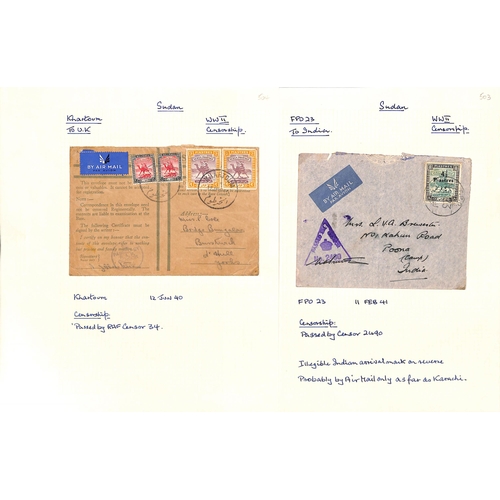 1456 - WW2 - Forces Mail. 1939-45 Covers with civil P.O cancels but forces censor cachets (8, one with Orde... 