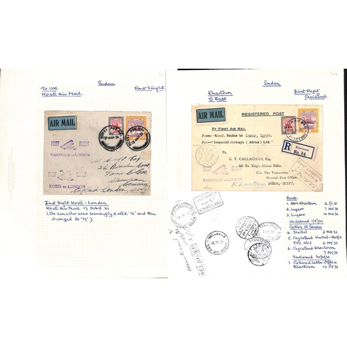 1461 - Air Mails. 1931-38 First Flights and philatelic flown covers including 1931 (Mar) first flights (5),... 