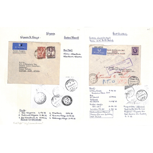 1461 - Air Mails. 1931-38 First Flights and philatelic flown covers including 1931 (Mar) first flights (5),... 