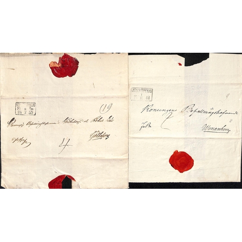 1465 - 1841-59 Stampless entire letters and entires, comprising official letters with impressed wax seals a... 