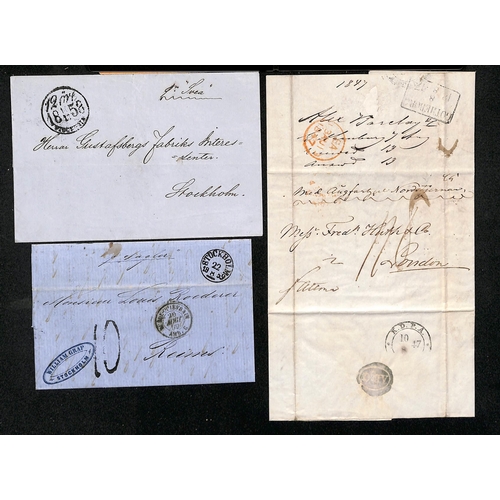 1465 - 1841-59 Stampless entire letters and entires, comprising official letters with impressed wax seals a... 