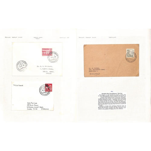 1506 - Maritime Mail. c.1870-1970 Covers and cards (39), stamps and pieces (88) with various datestamps of ... 