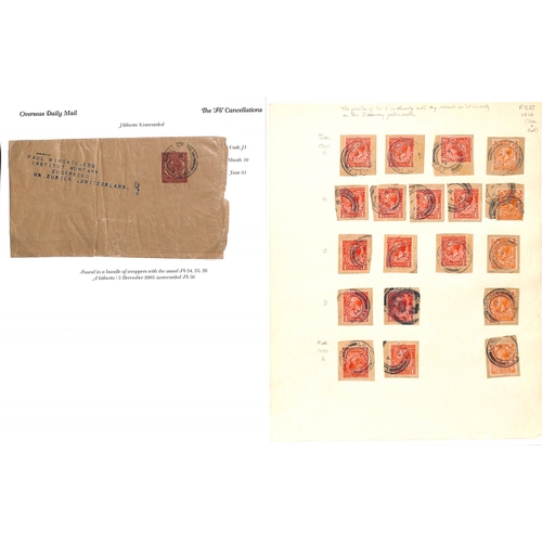 152 - Triangular Cancels. QV-QEII Covers and cards (134) and pieces (100s) all cancelled by triangular han... 