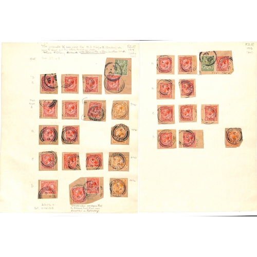 152 - Triangular Cancels. QV-QEII Covers and cards (134) and pieces (100s) all cancelled by triangular han... 