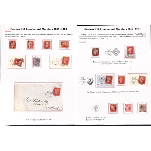 153 - Pearson Hill. 1857-62 Covers (14), pieces and stamps (34) including 1857 (Sep 25) second type machin... 