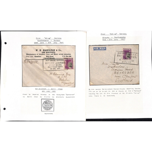 1603 - 1931-38 First flight covers comprising 1931 (June 5) Zanzibar to England via Mwanza, G.B to Zanzibar... 