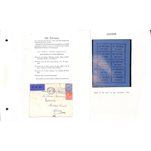 1604 - 1931-39 Flown covers carried by Imperial and/or Wilson Airways, covers from Zanzibar (20) including ... 