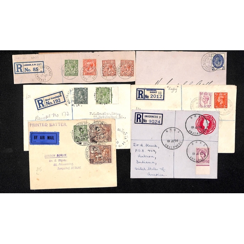 193 - 1890-1956 Covers and cards including 1891 Royal Naval Exhibition Eddystone Lighthouse cancel on a po... 