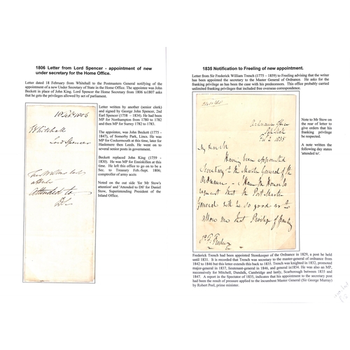 200 - 1795-1835 Letters from Downing St., Dublin Castle or various government departments, to the Postmast... 