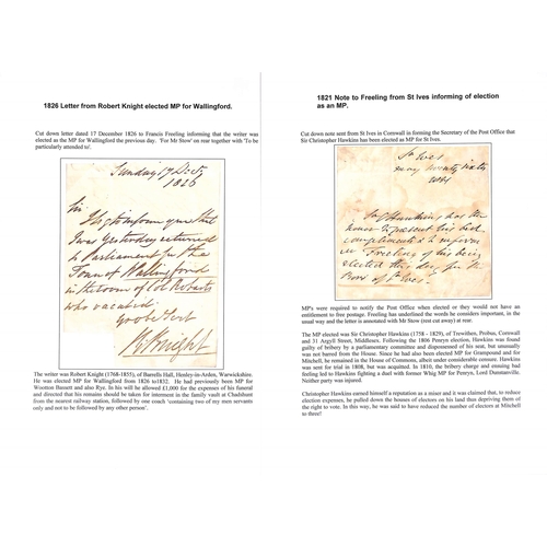 201 - 1807-38 Letters to Francis Freeling concerning changes of address for M.Ps (4), the election of new ... 